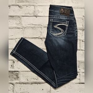 Silver Jeans Co Camden Low Rise Skinny Dark Wash Jeans Size 26x31